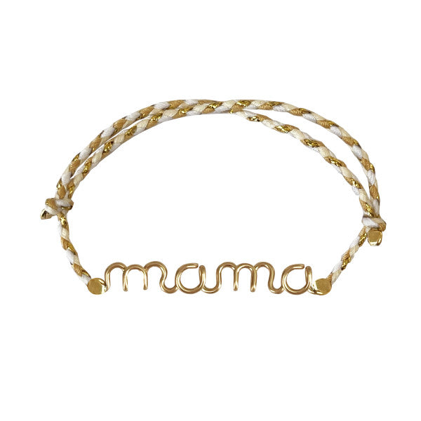 Bracelet tressé MAMA — Blush