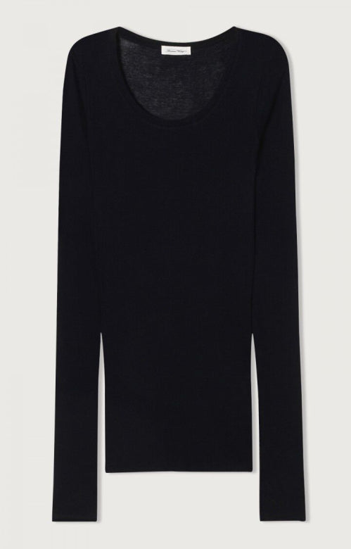 TEE-SHIRT FEMME MANCHES LONGUES — s / noir-3