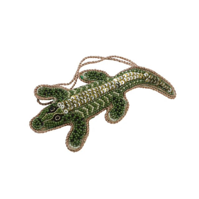 Suspension brodée Crocodile