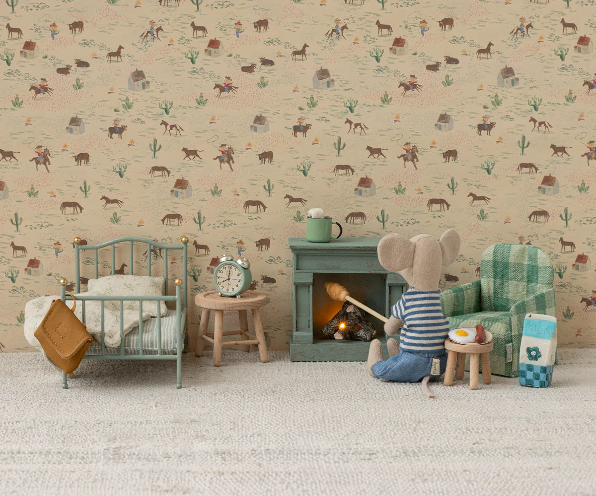 Maileg :  Lit simple vintage, Souris - Menthe 3