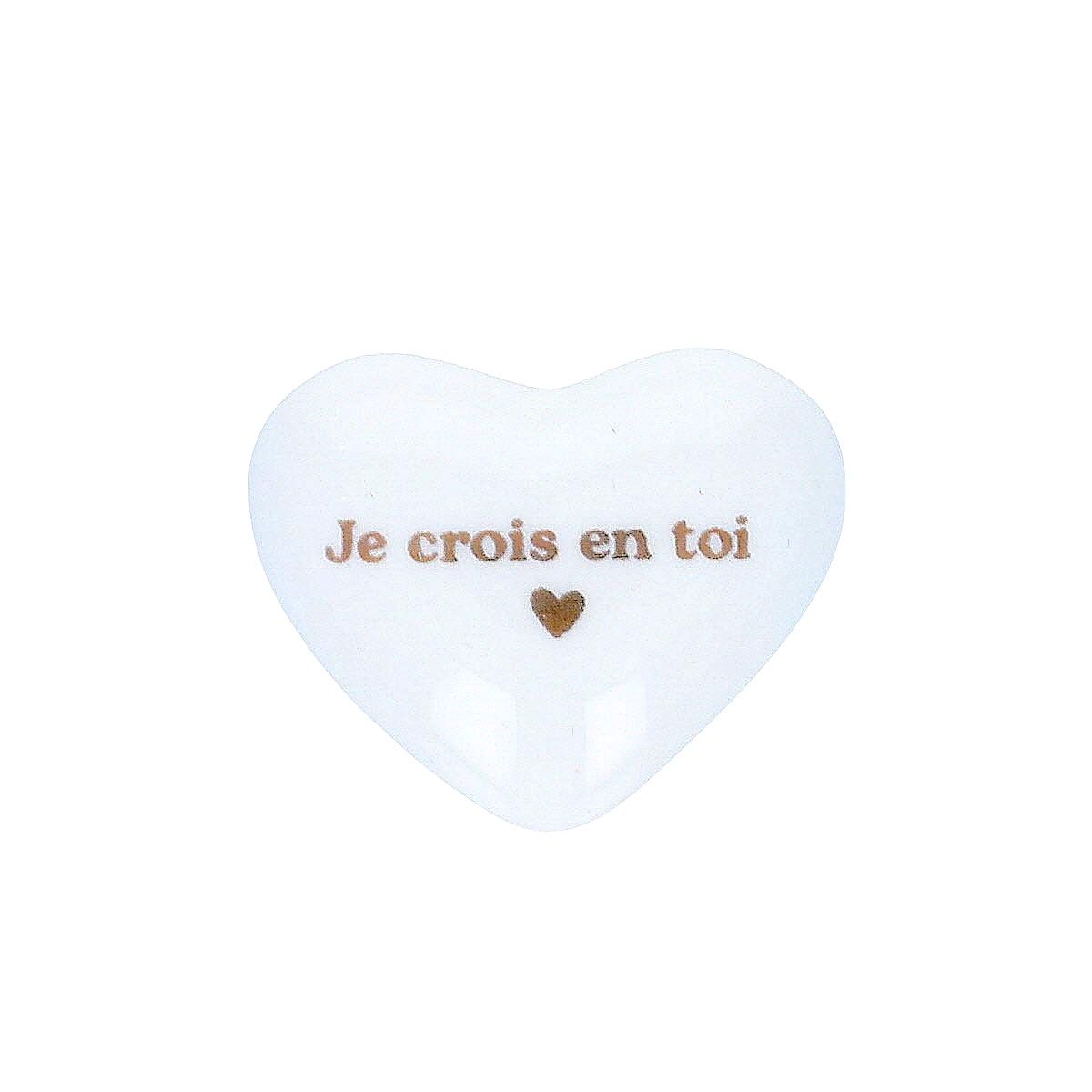 Cœur en céramique "je crois en toi"
