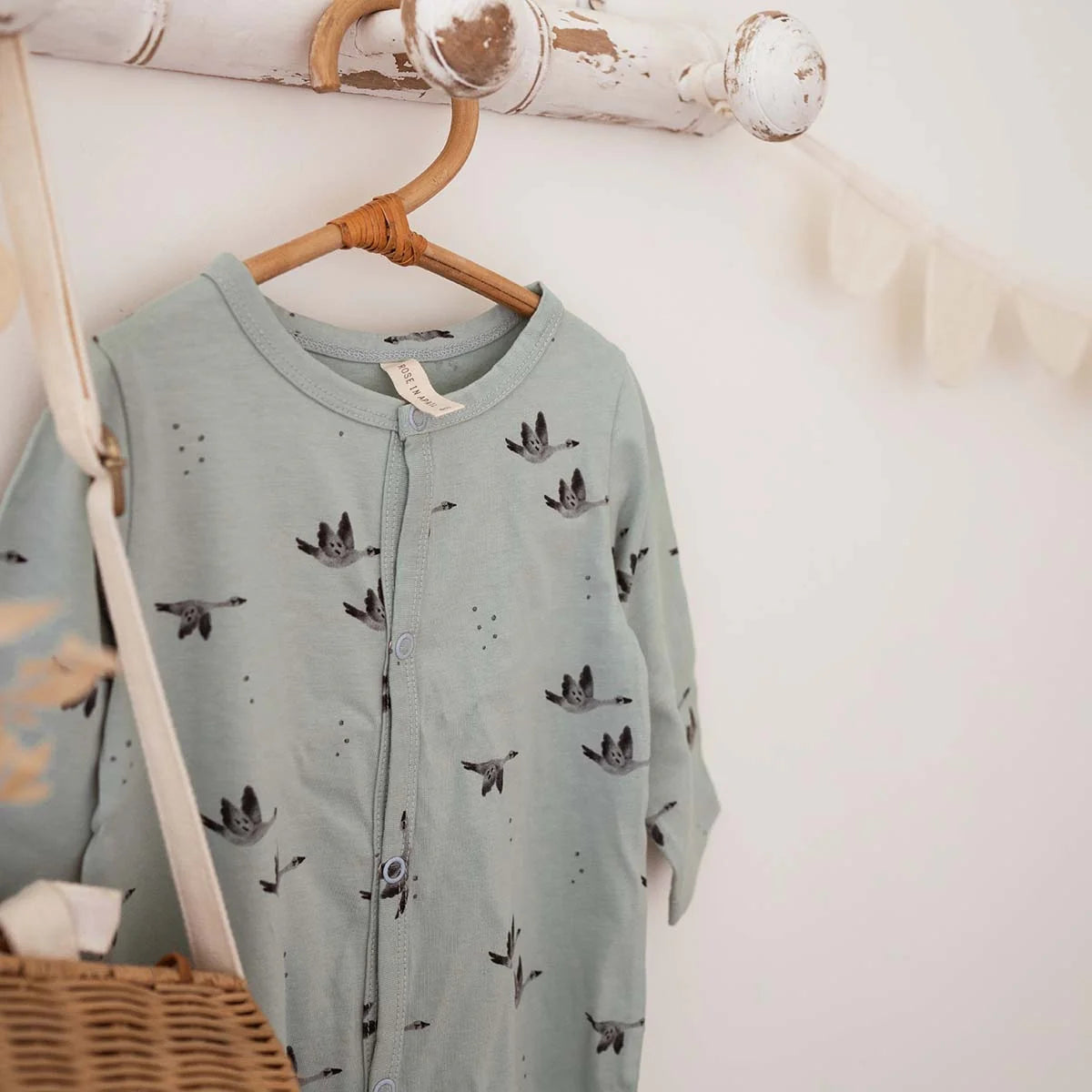 Combinaison sans pied Pia jersey oie bleu — 24 mois