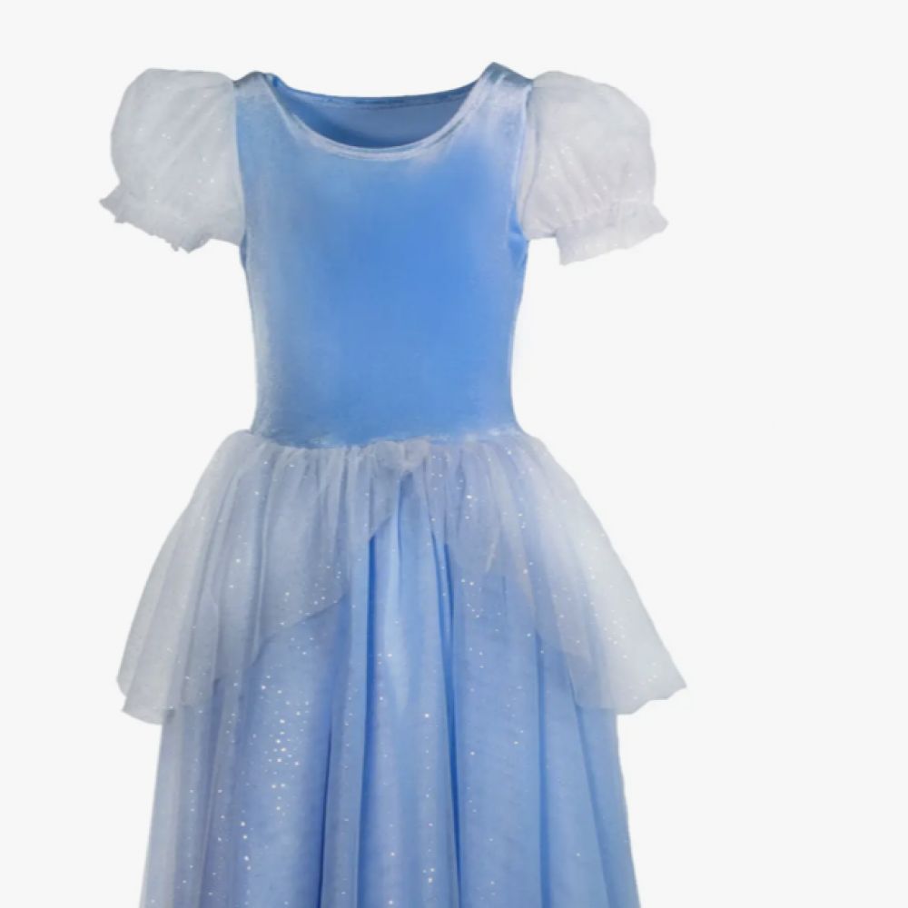 Robe de Cendrillon bleu ciel — XS (2/3 ans)