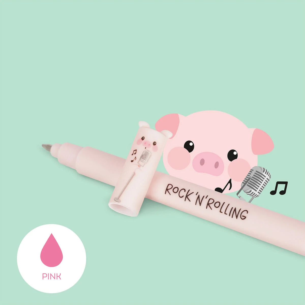 Set de 4 stylos gel encre effaçable Les Animaux de la ferme 4