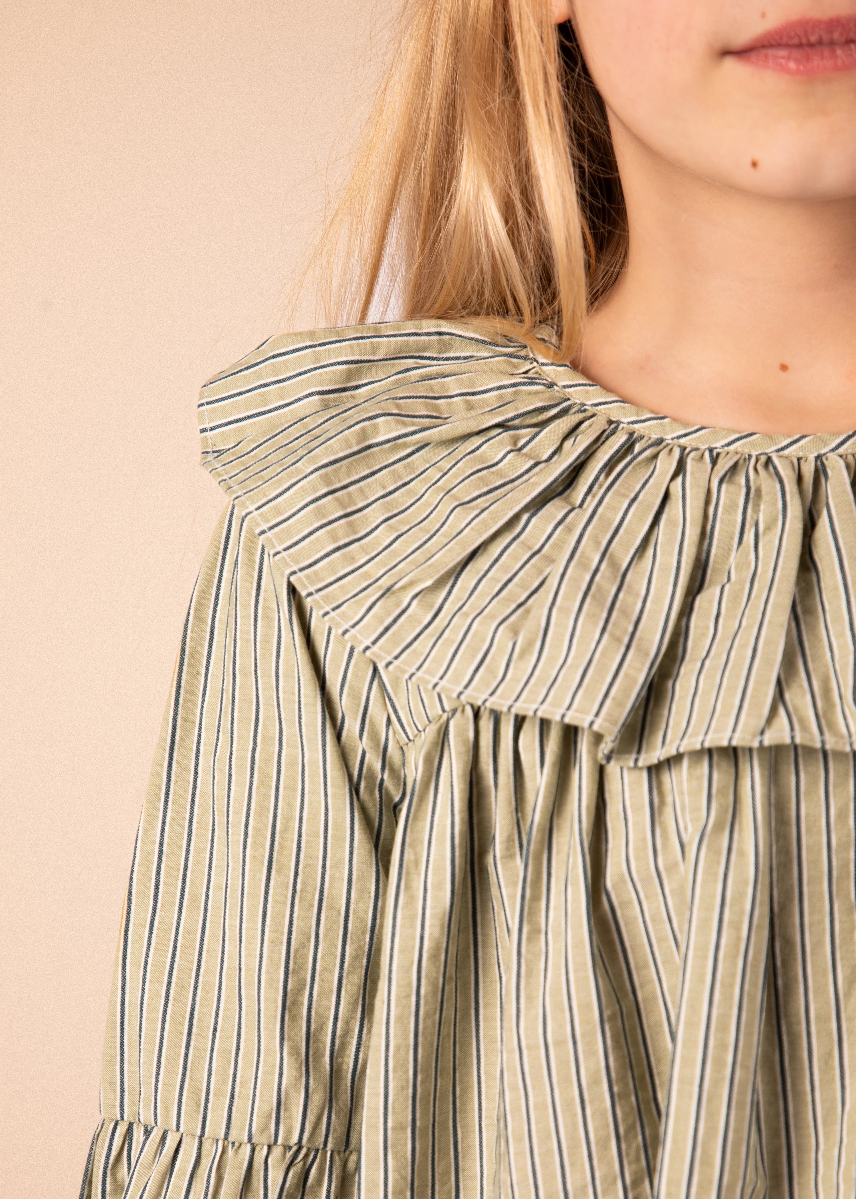 Robe bianca - rayures menthe 2