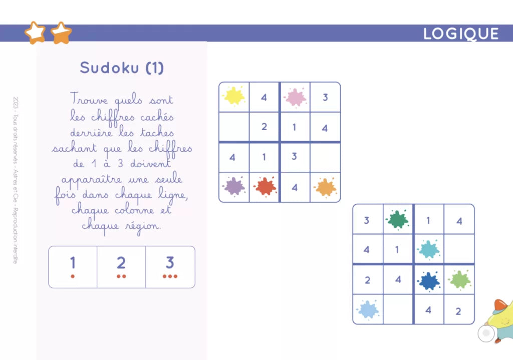 Chevalet Logique et Concentration 3