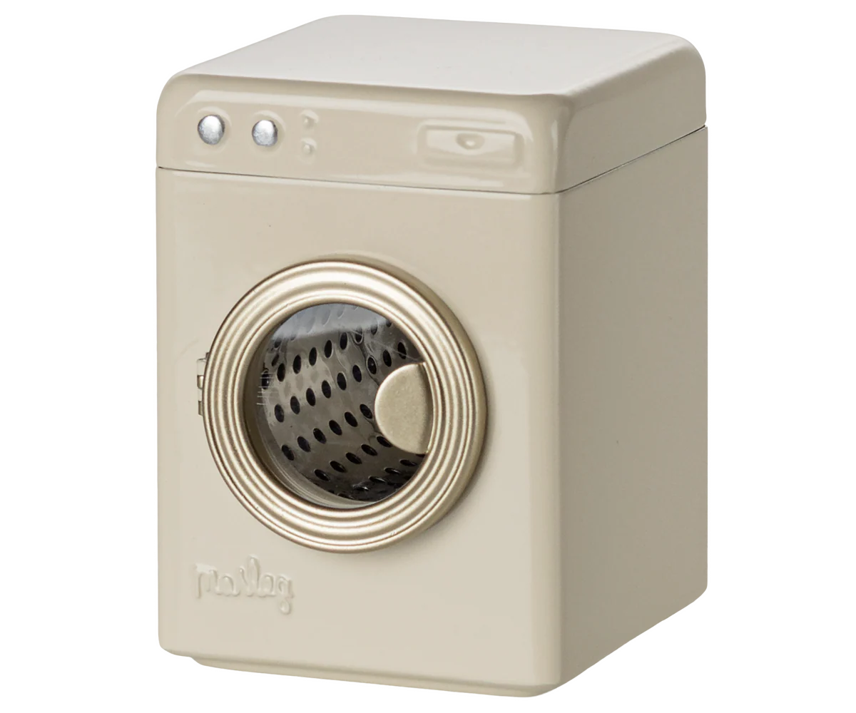Maileg : Machine à laver, Souris - Blanc off white