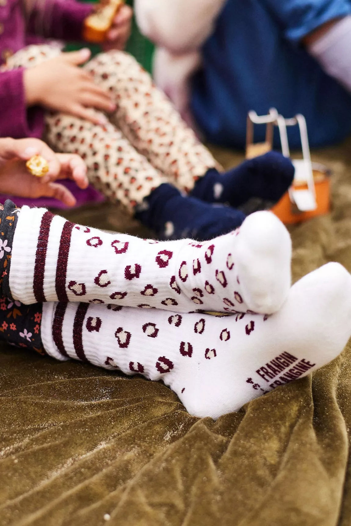 Chaussette Georgette kids Léopard rayé 2