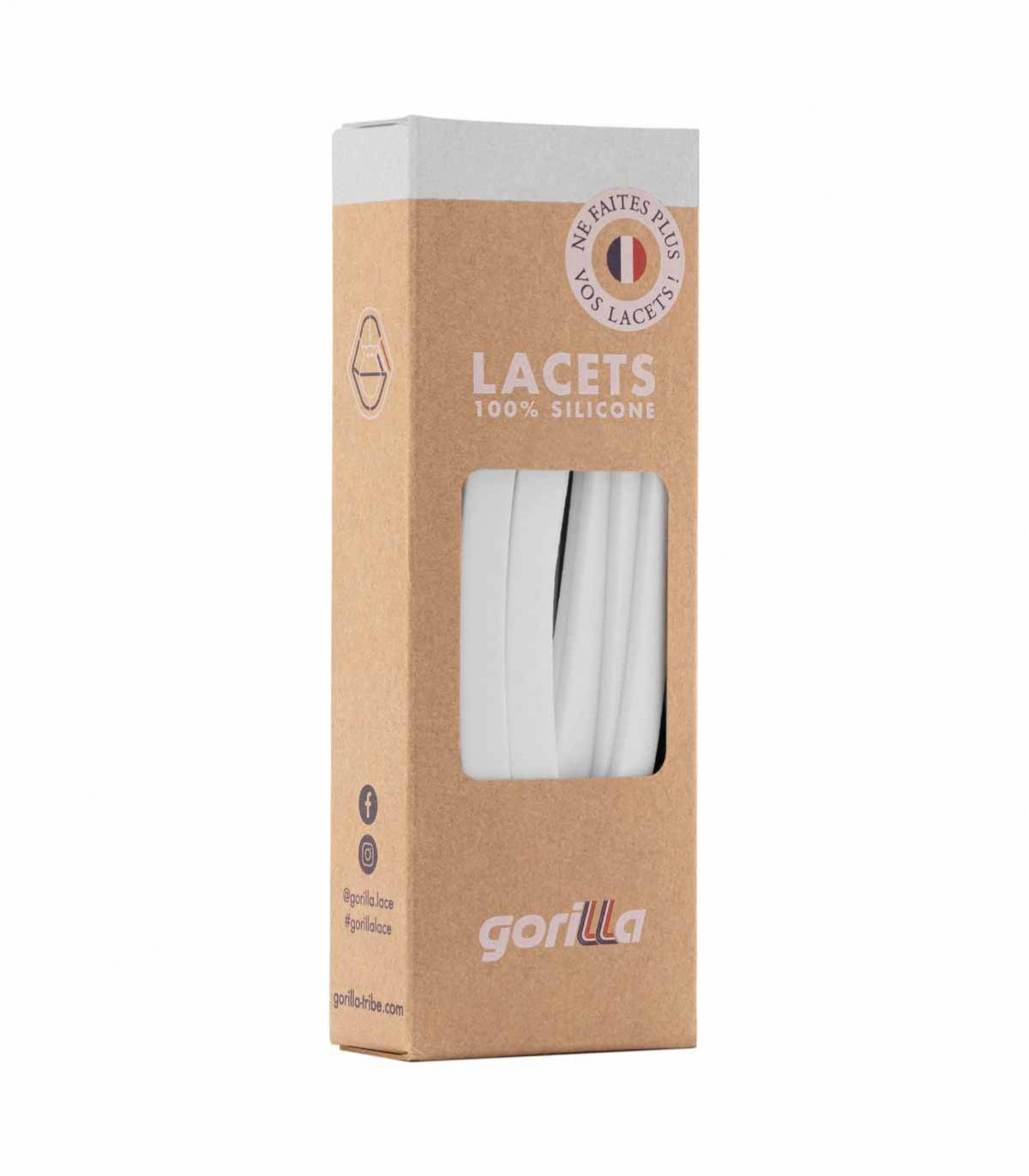 Lacets en silicone larges — Blanc
