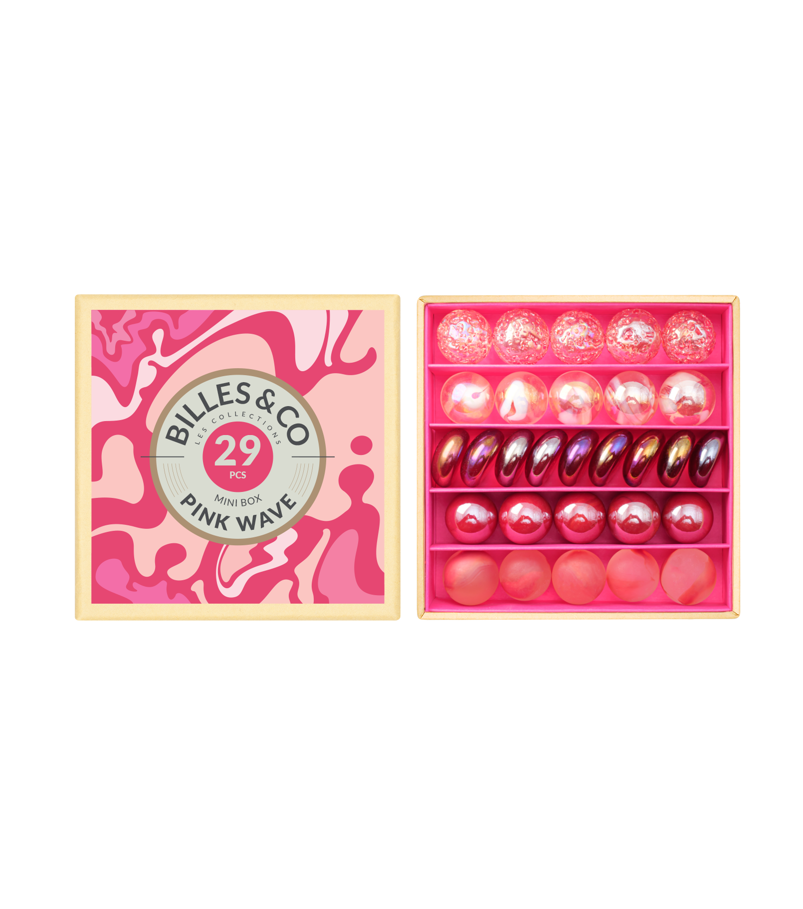 Petit coffret de billes - Pink Wave