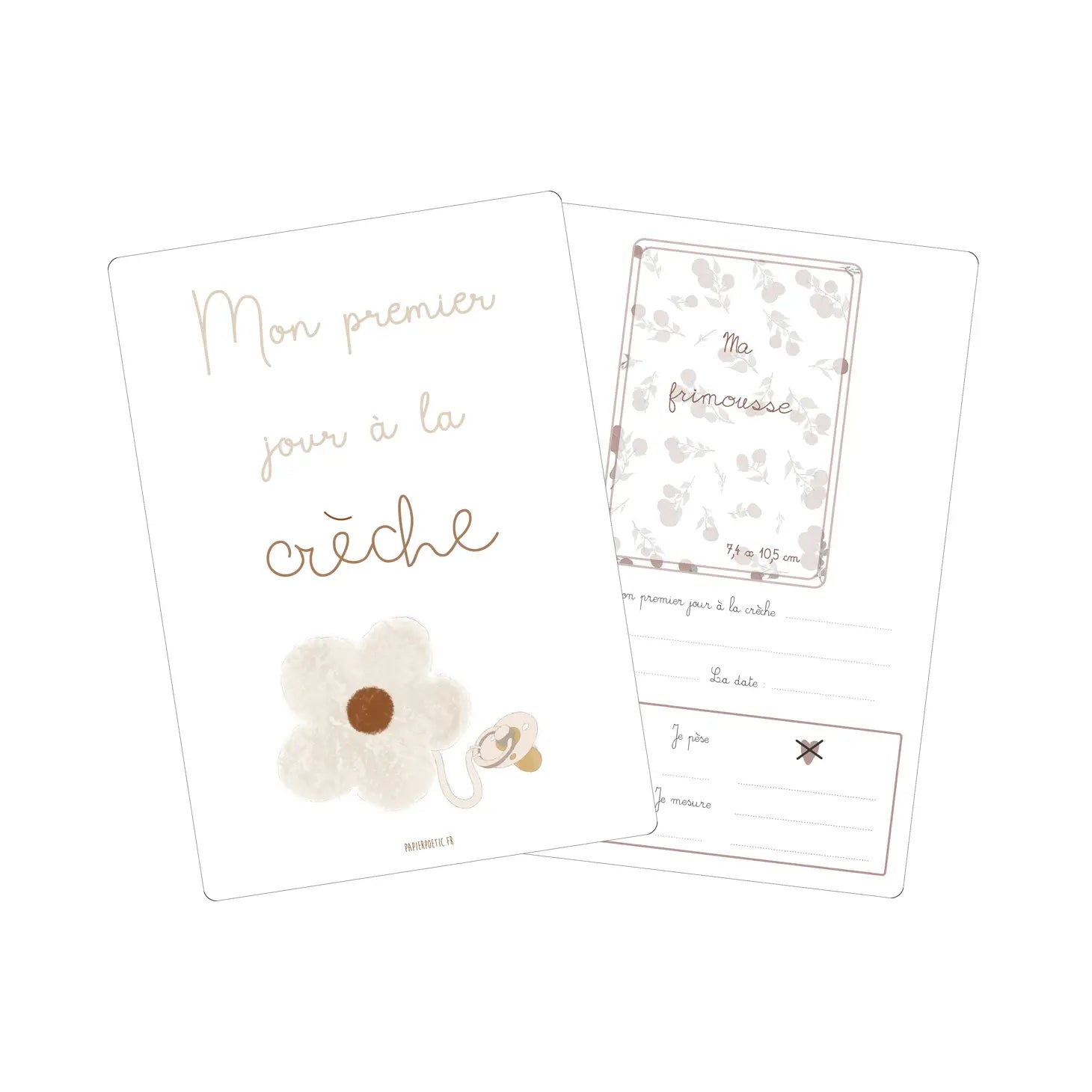 Cartes Souvenirs de Crèche “Fleur" 2