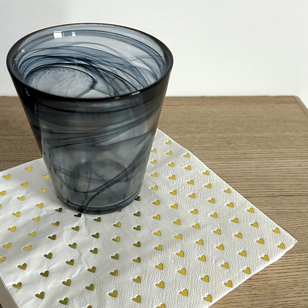Serviettes en  papier Cœurs dorés x20 2