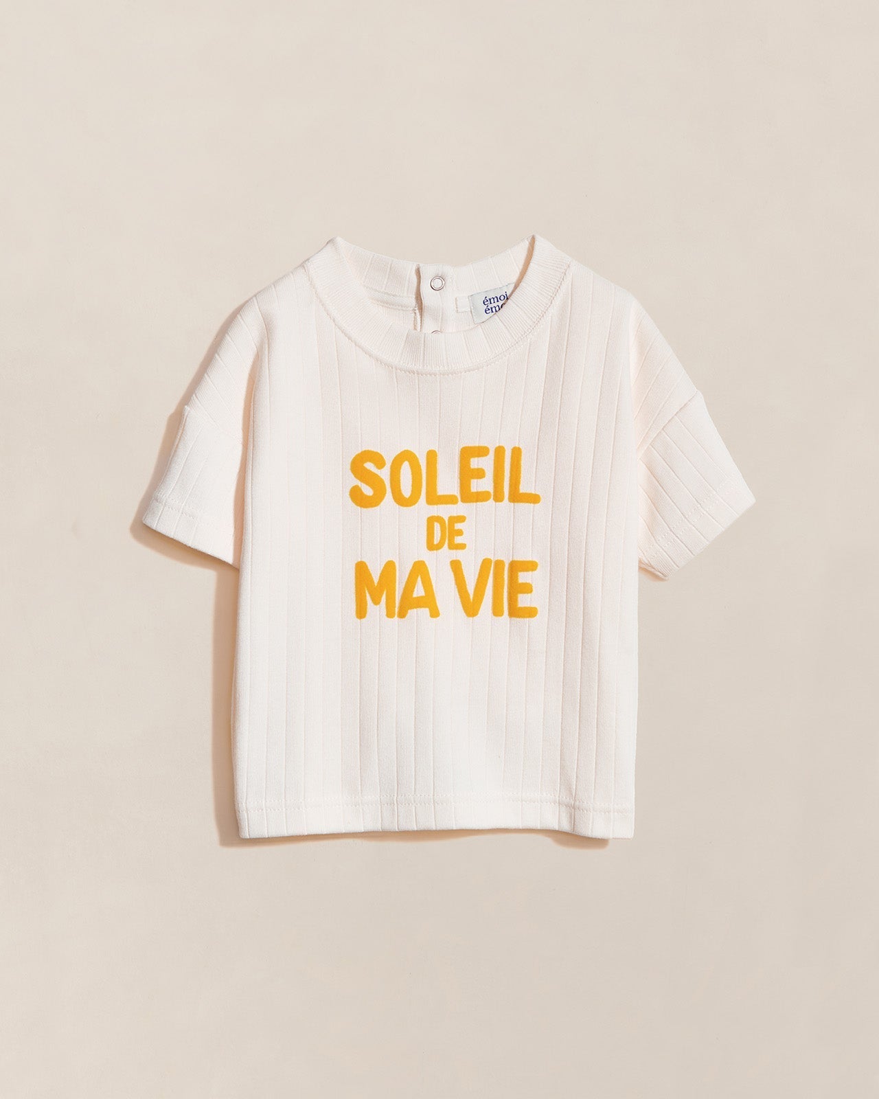 Le t-shirt Soleil de ma vie enfant en coton bio - crème — 2 ans