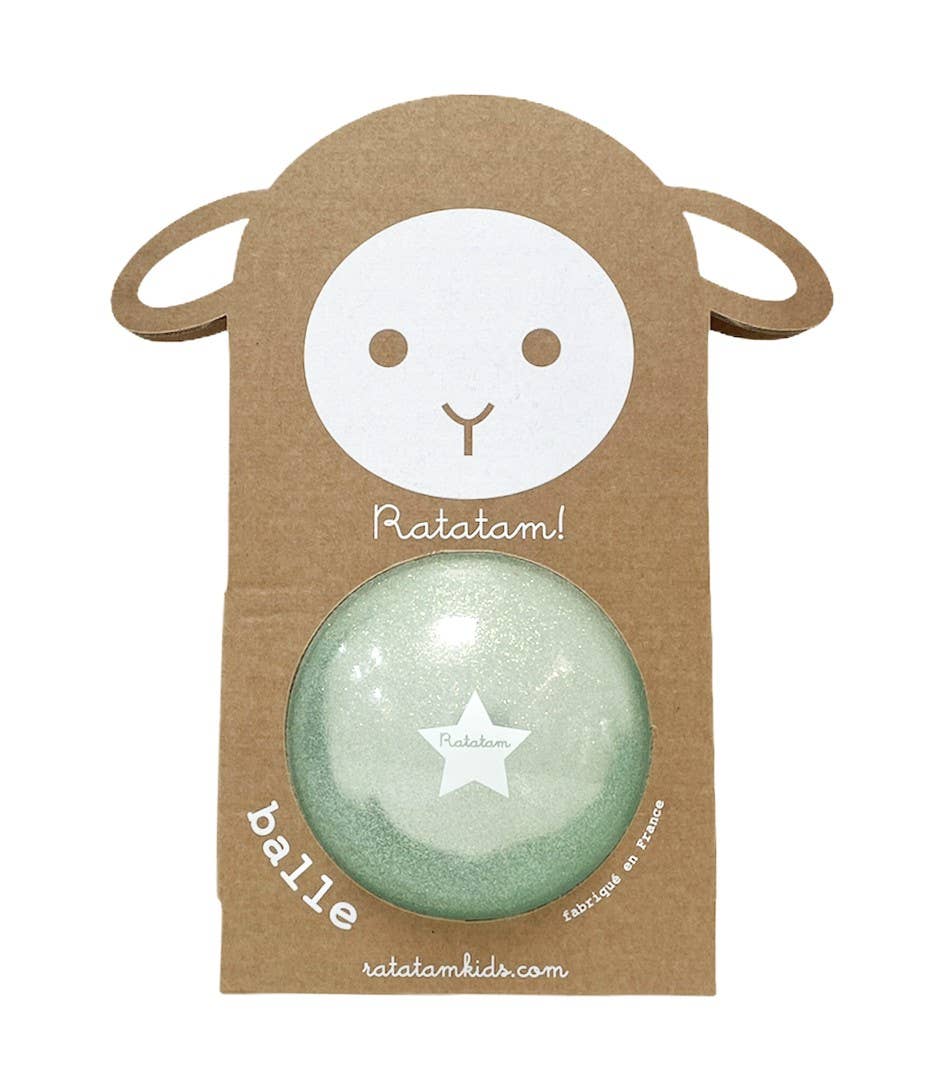 Petit ballon pailleté mouton bleu summer 10 cm
