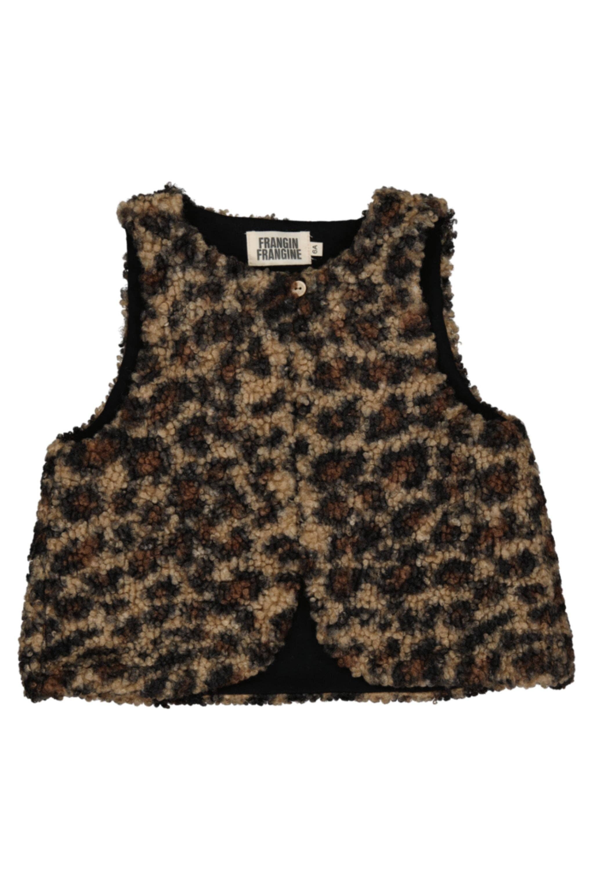 Veste Louloute moumoute léopard — leopard / 6/9M