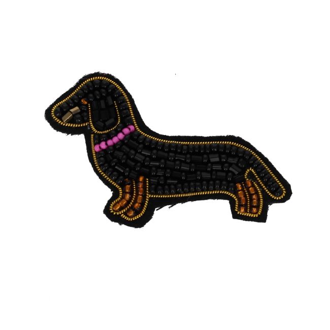 Broche en perles Teckel