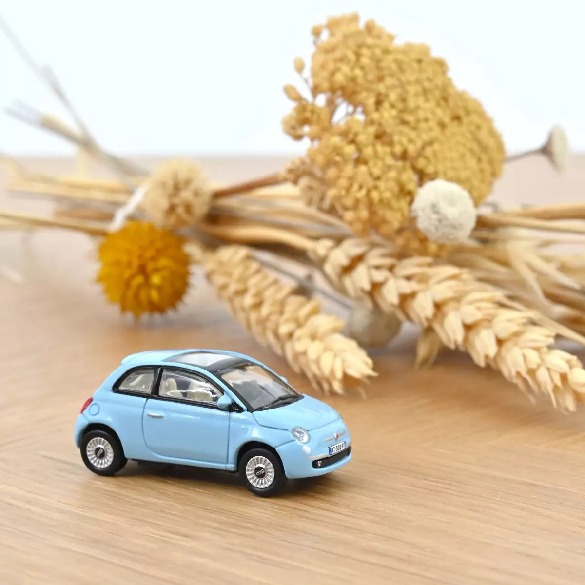 Fiat 500 2008 Bleu 1/87