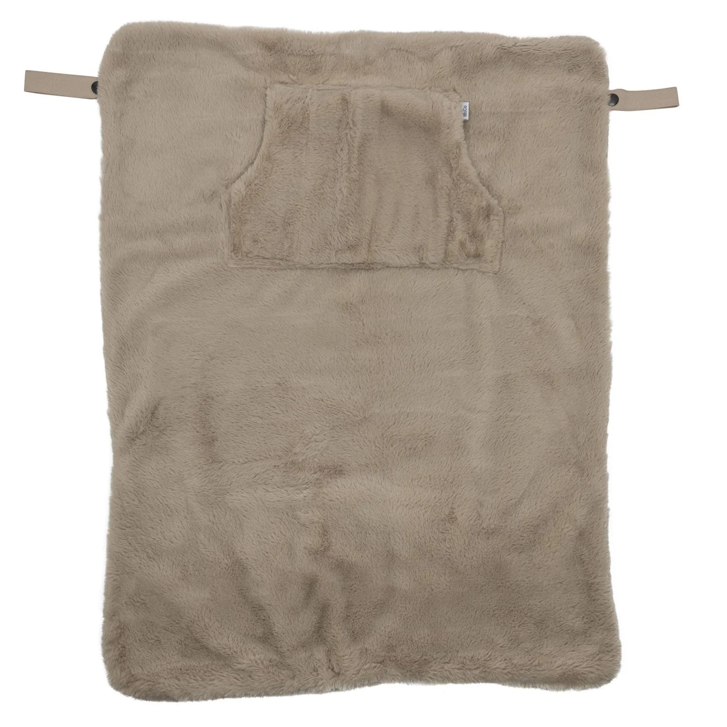 Couverture nomade fausse fourrure angora – beige
