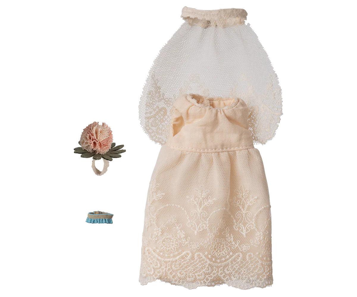 Maileg : Robe de mariée, Maman souris