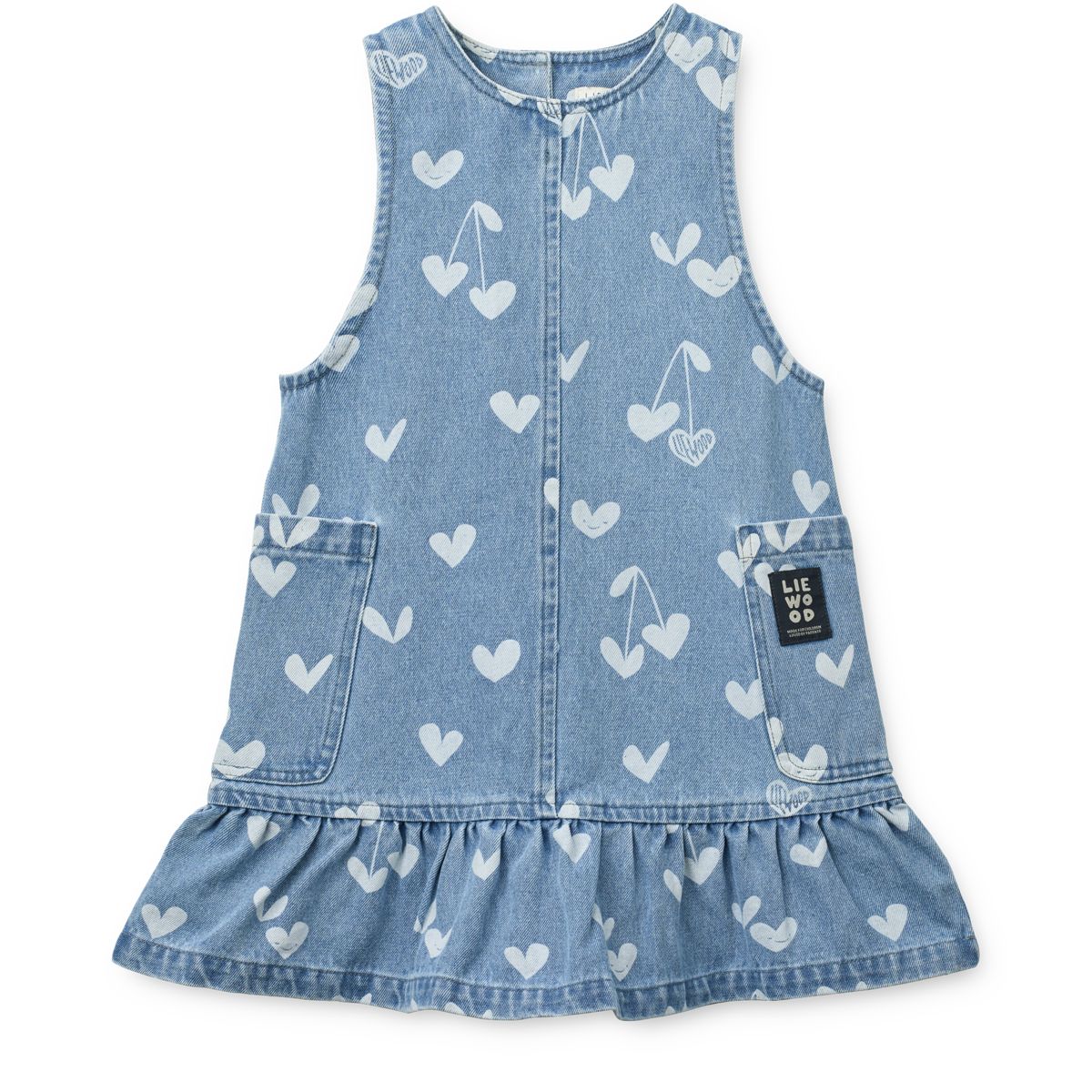 ROBE EN JEAN À IMPRIMÉ ET À VOLANTS ANGELICA — 3 ans