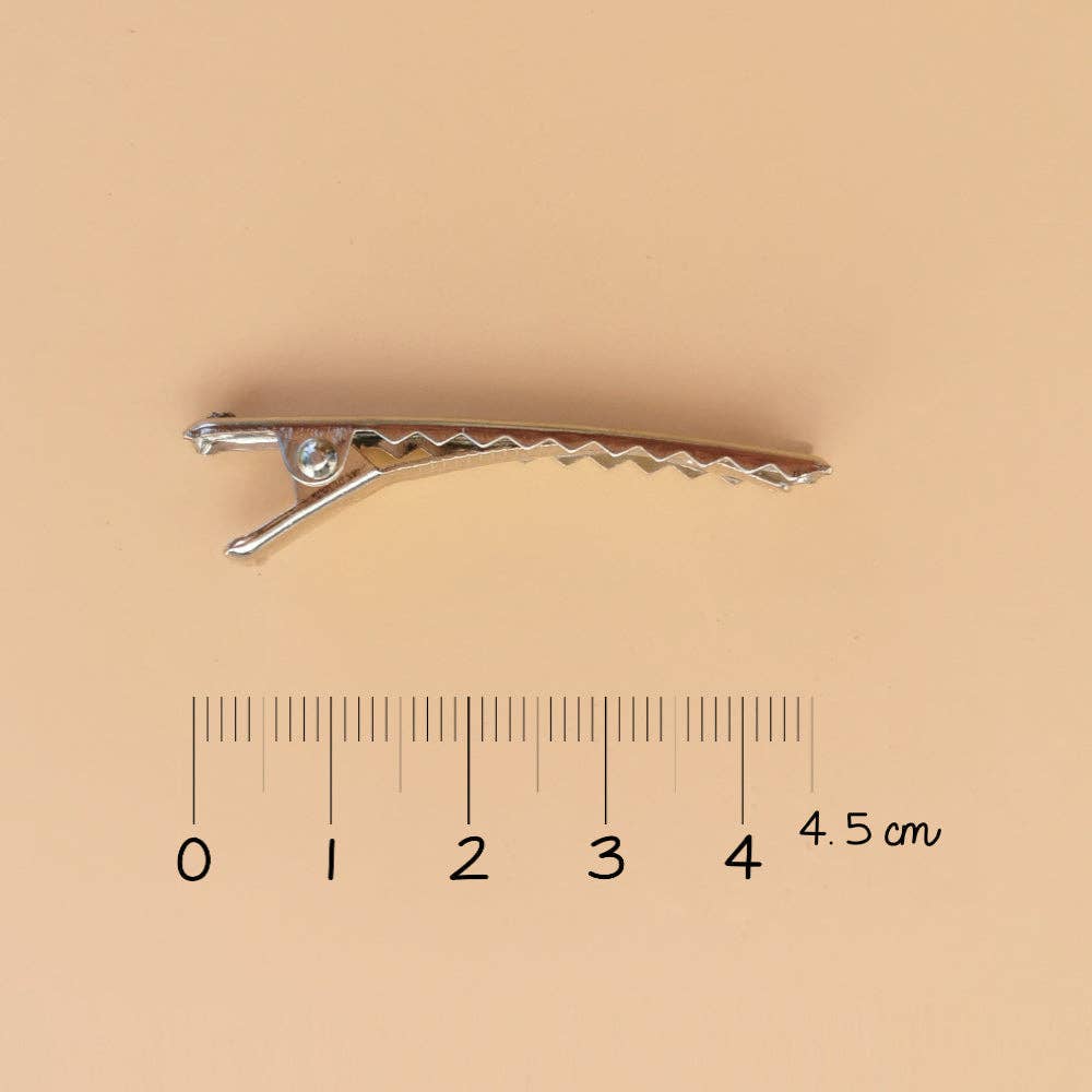 Barrette 4 fleurs de sakura - Rose fluo 2