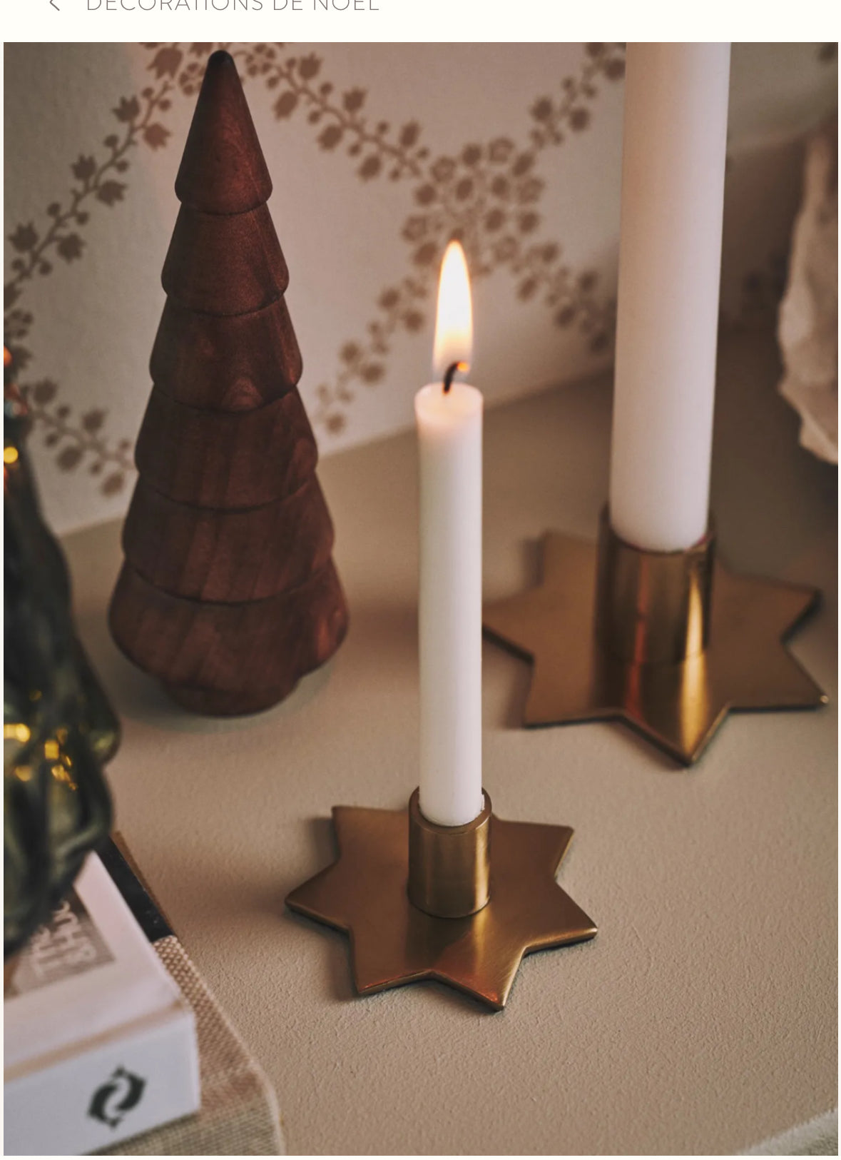 Bougeoir étoile pour bougie de fleuriste 2