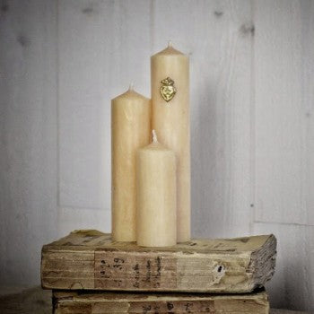 Cierge cylindrique 10 cm — Ivoire