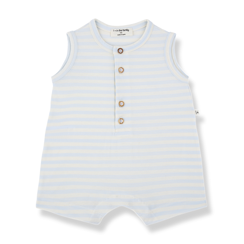 Barboteuse Pedro misty-blue — 6 mois