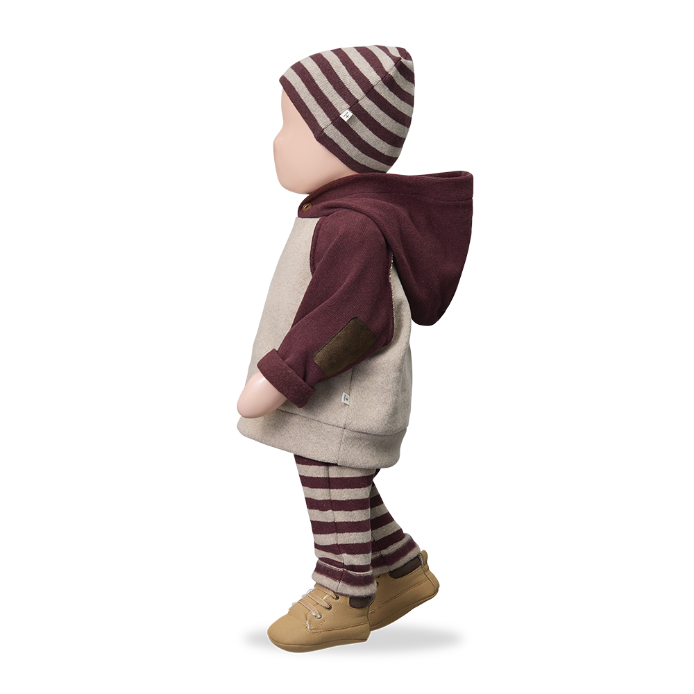 Sweat HAKON beige & bordeaux 3