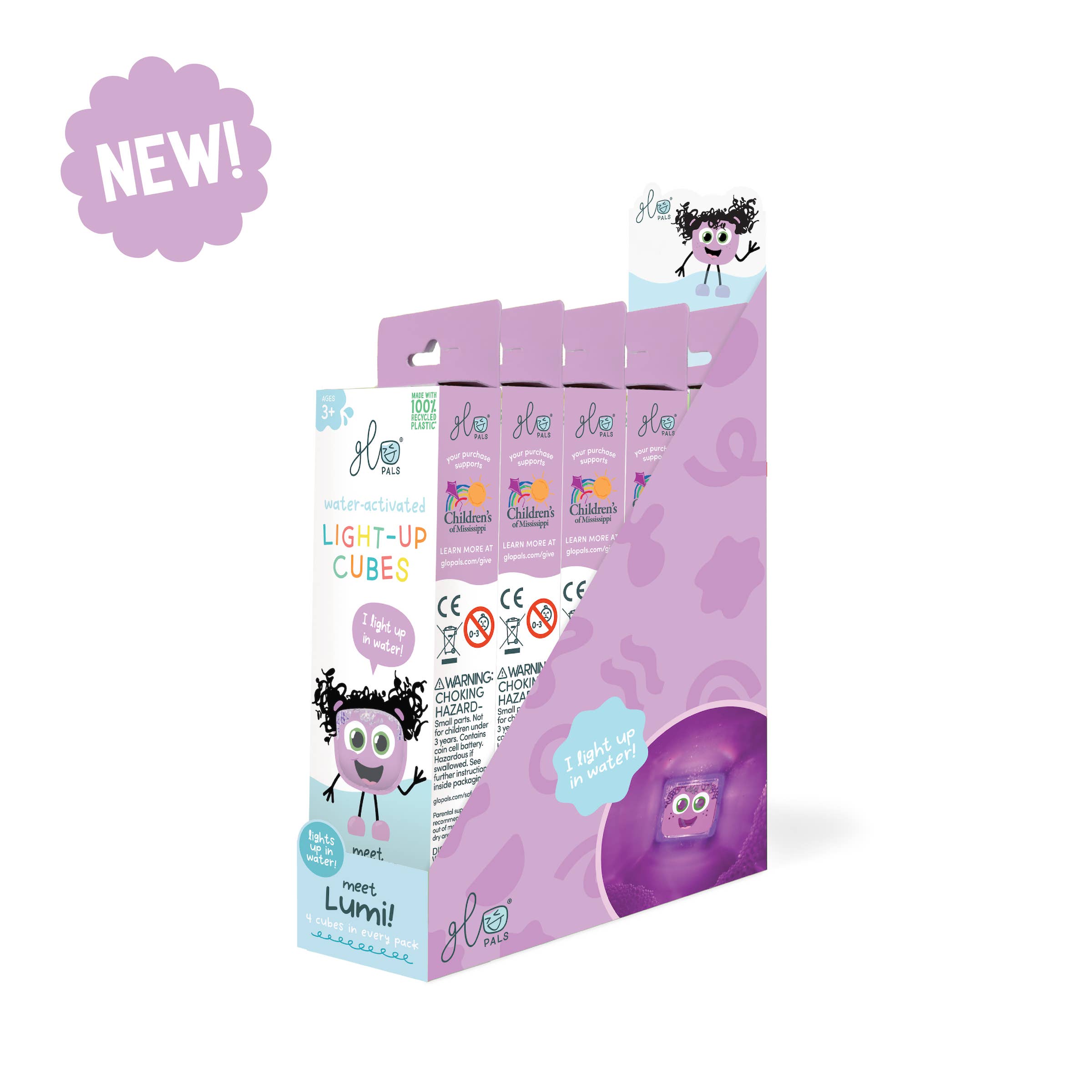 Cubes lumineux pour le bain violet II 2