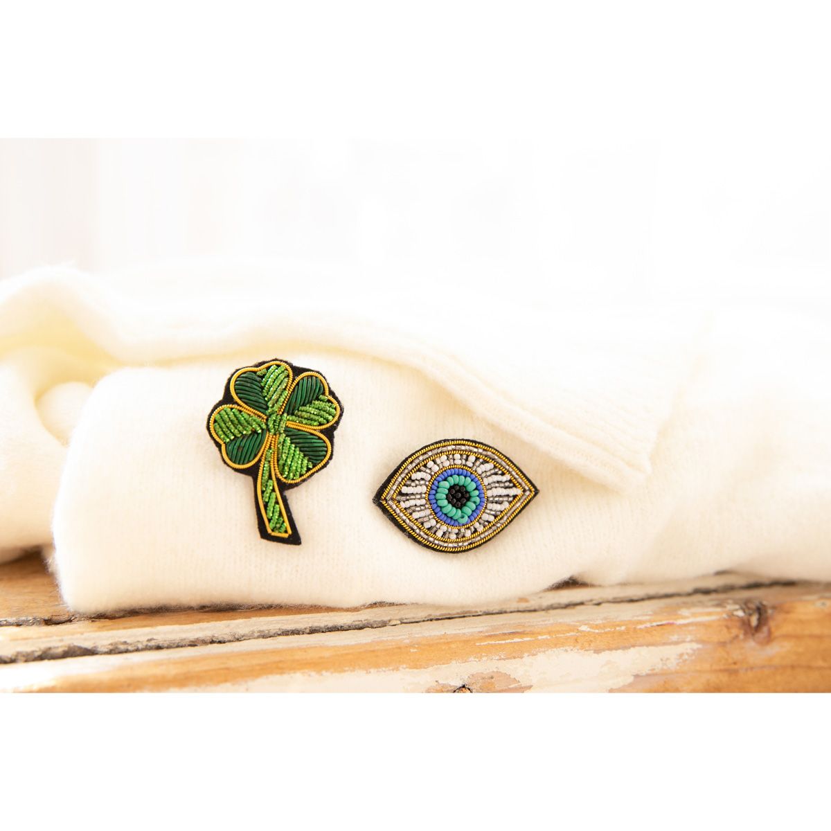 Broche trèfle 4 feuilles 2