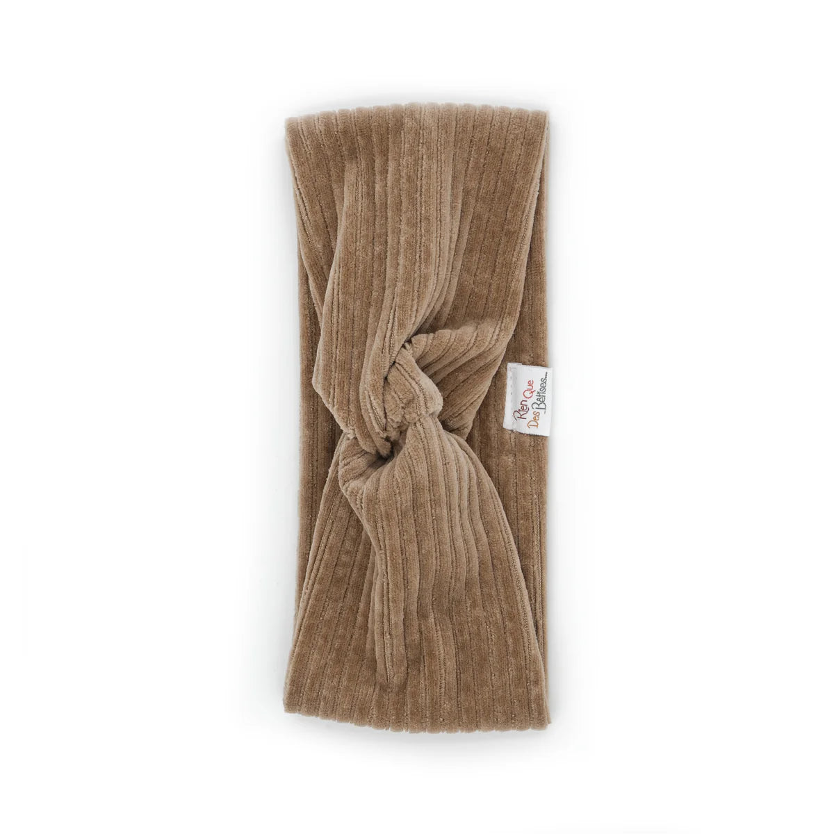 Bandeau velours taupe enfant — Taupe