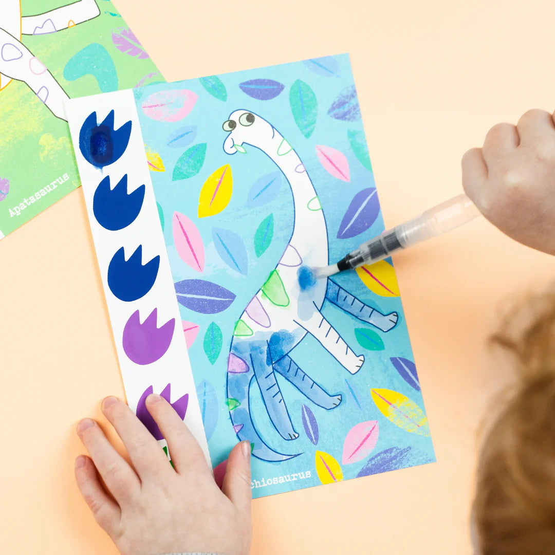 Set carnet de peinture Dinosaures 2
