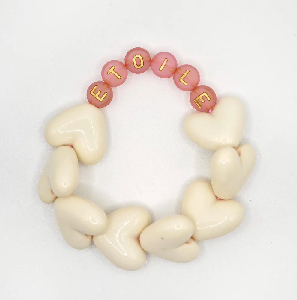 Bracelet Gaga coeurs à message pour enfants 2