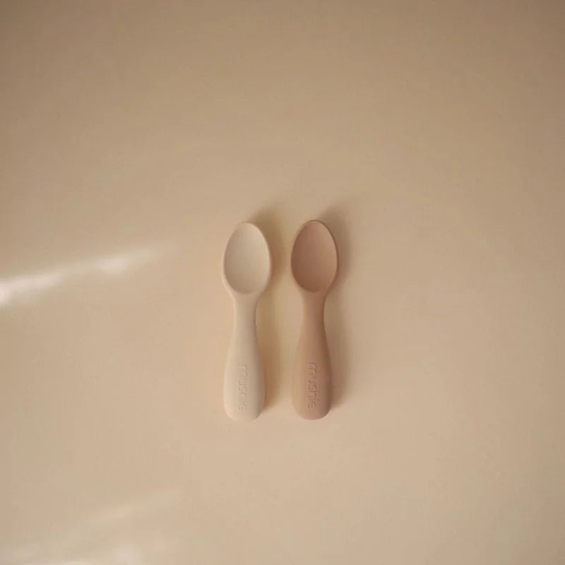 Cuillères x2 beige — Sauge / beige