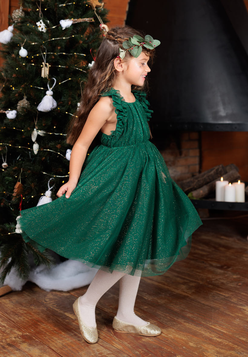 Robe Scarlett vert sapin 4