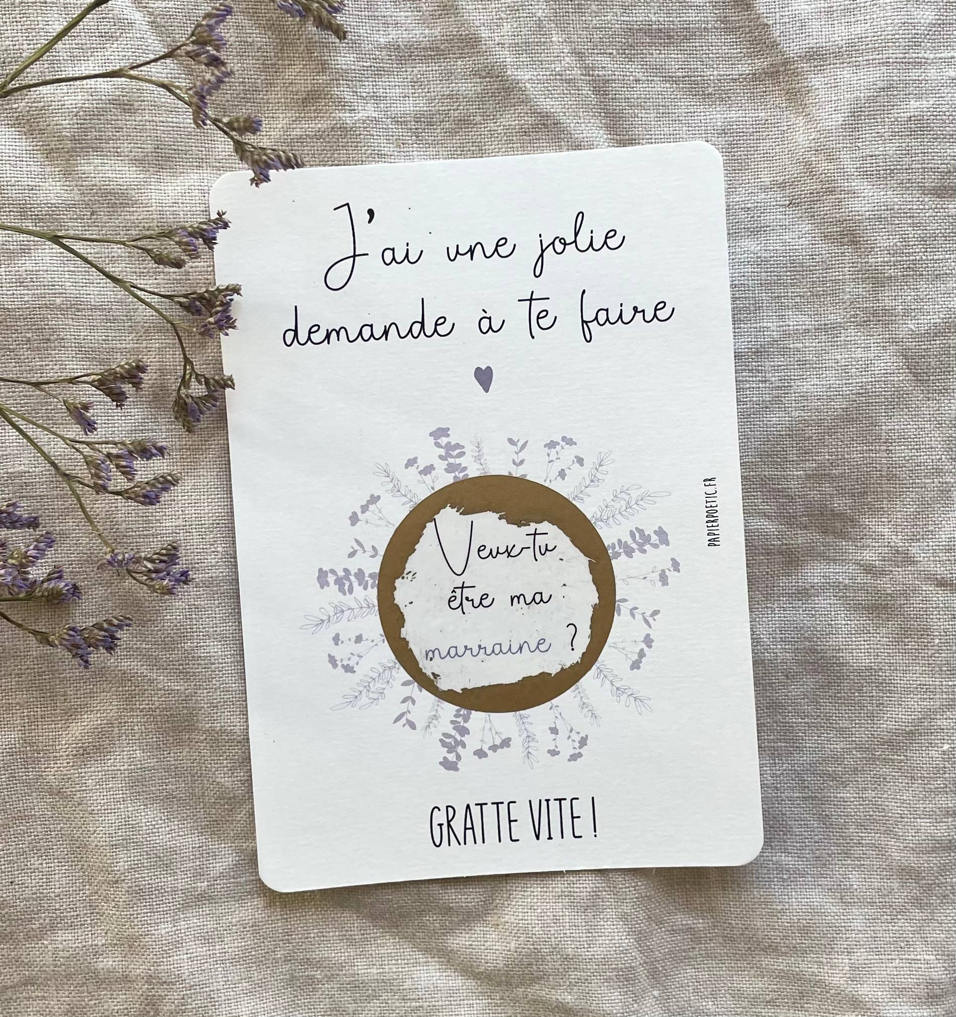 Carte à gratter “marraine” 3
