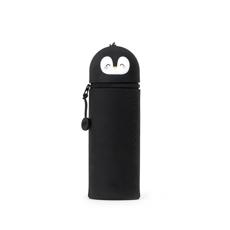 Trousse en silicone 2-en-1 Kawaii Pingouin