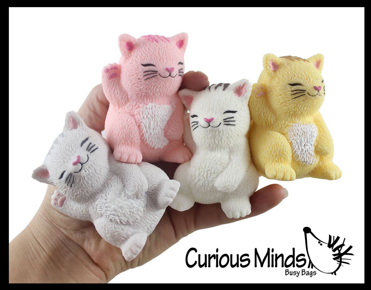 Balle anti-stress en forme de chat