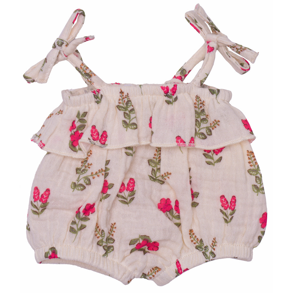 Barboteuse pour poupée en gaze de coton liberty