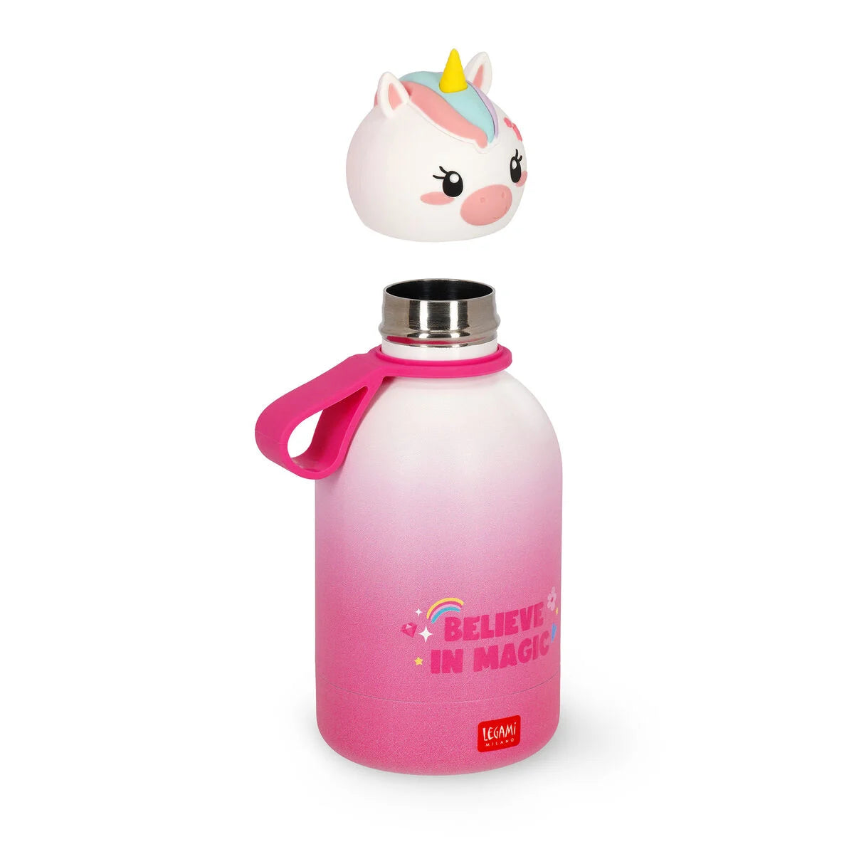 Gourde isotherme Licorne 310ml avec poignée amovible 2