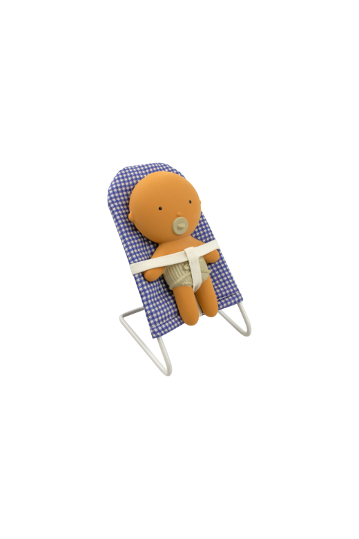 Transat Vichy bleu pour bébé Gommu pocket 3