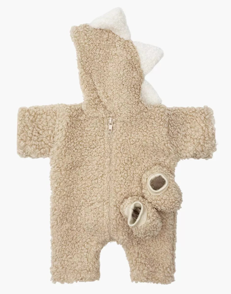 Babies – Combinaison Dino en bouclette beige et ses chaussons 2