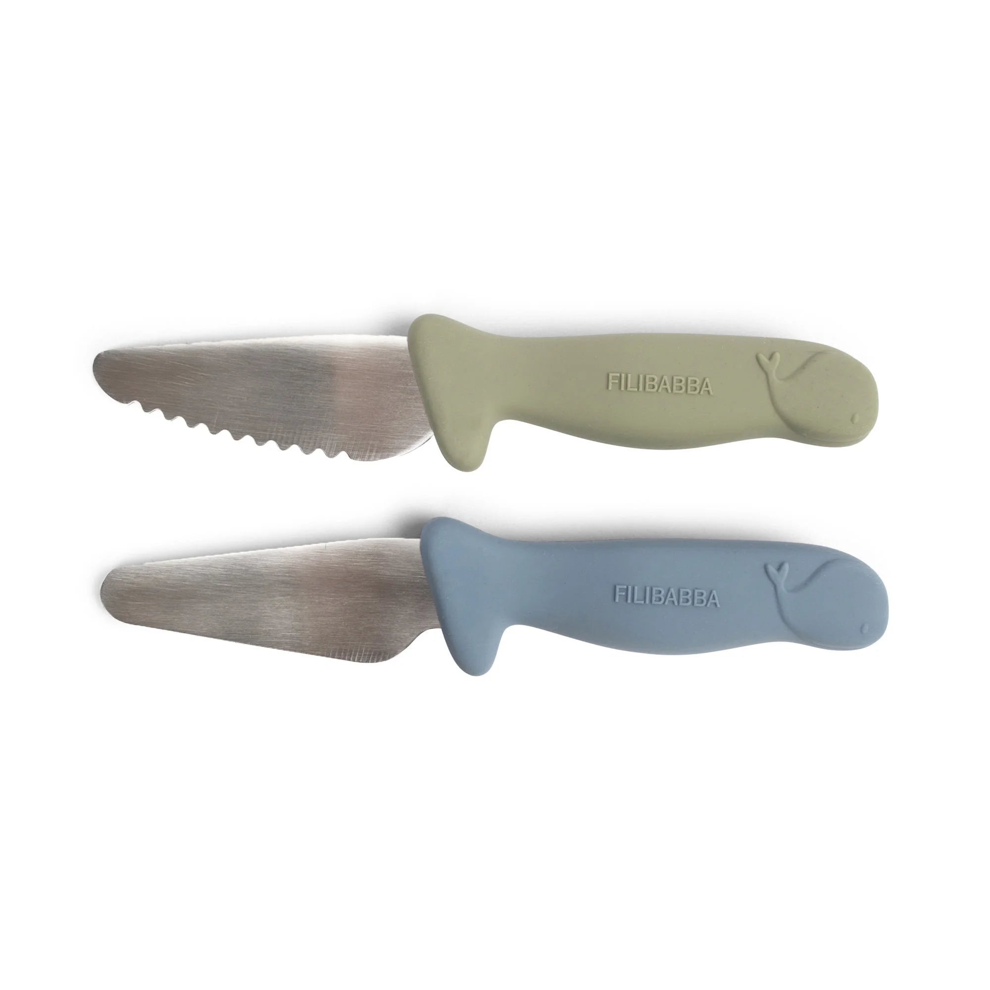 Couteau d’apprentissage pack de 2 — bleu-vert