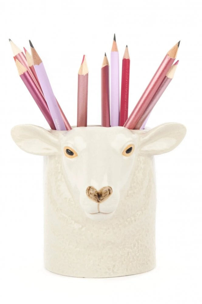 Pot à crayons en céramique Mouton blanc