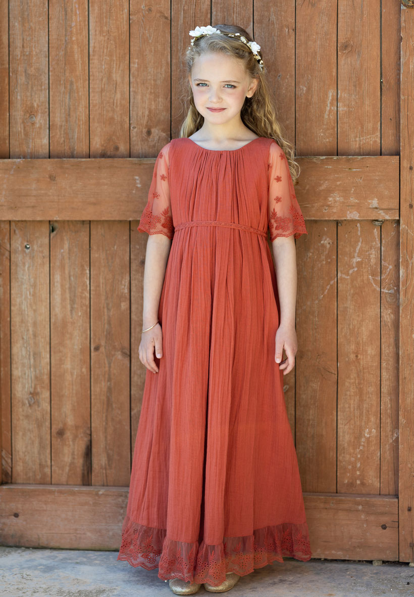 Robe Thelma Terracota Les petits inclassables — 2 ans