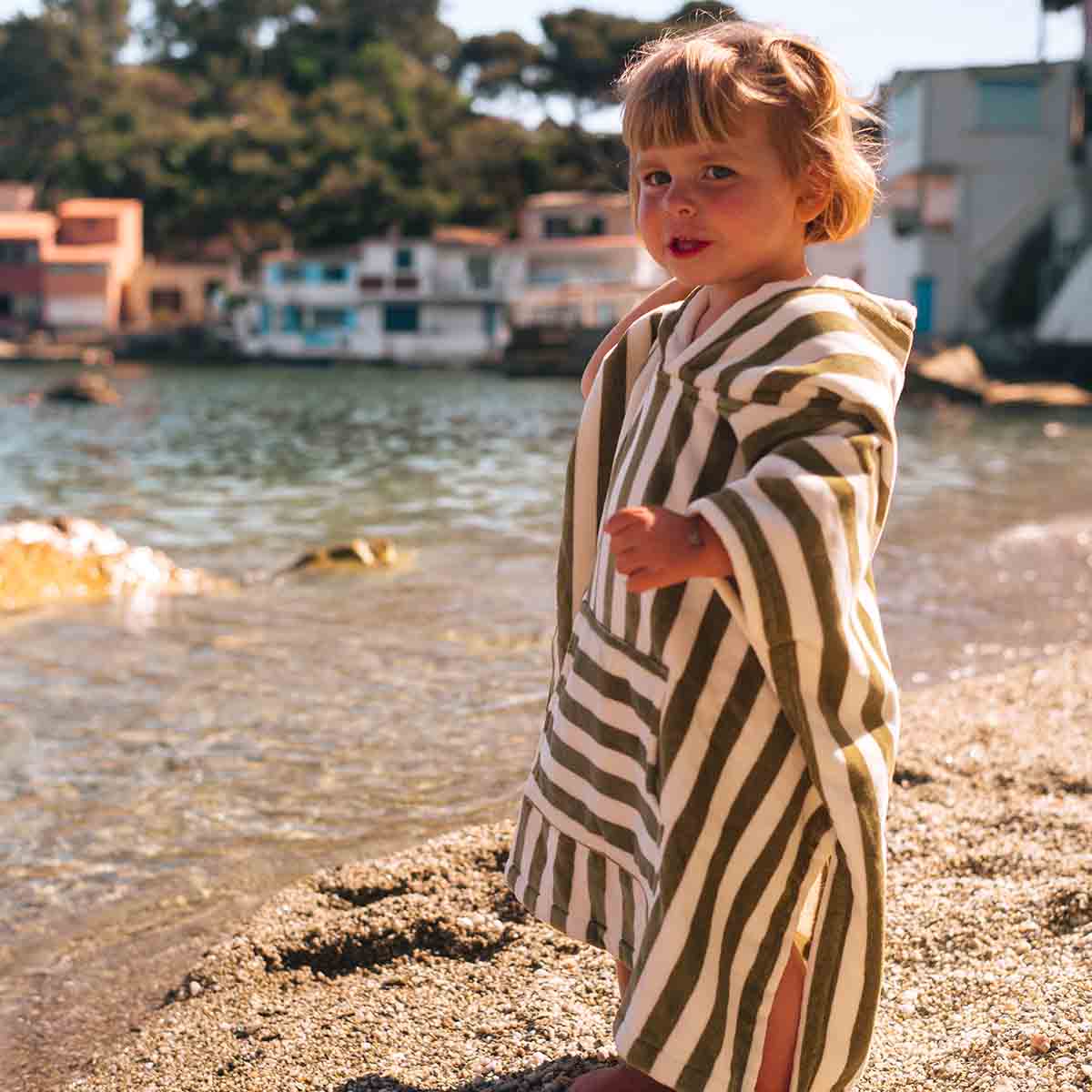 Poncho de bain à rayures 3