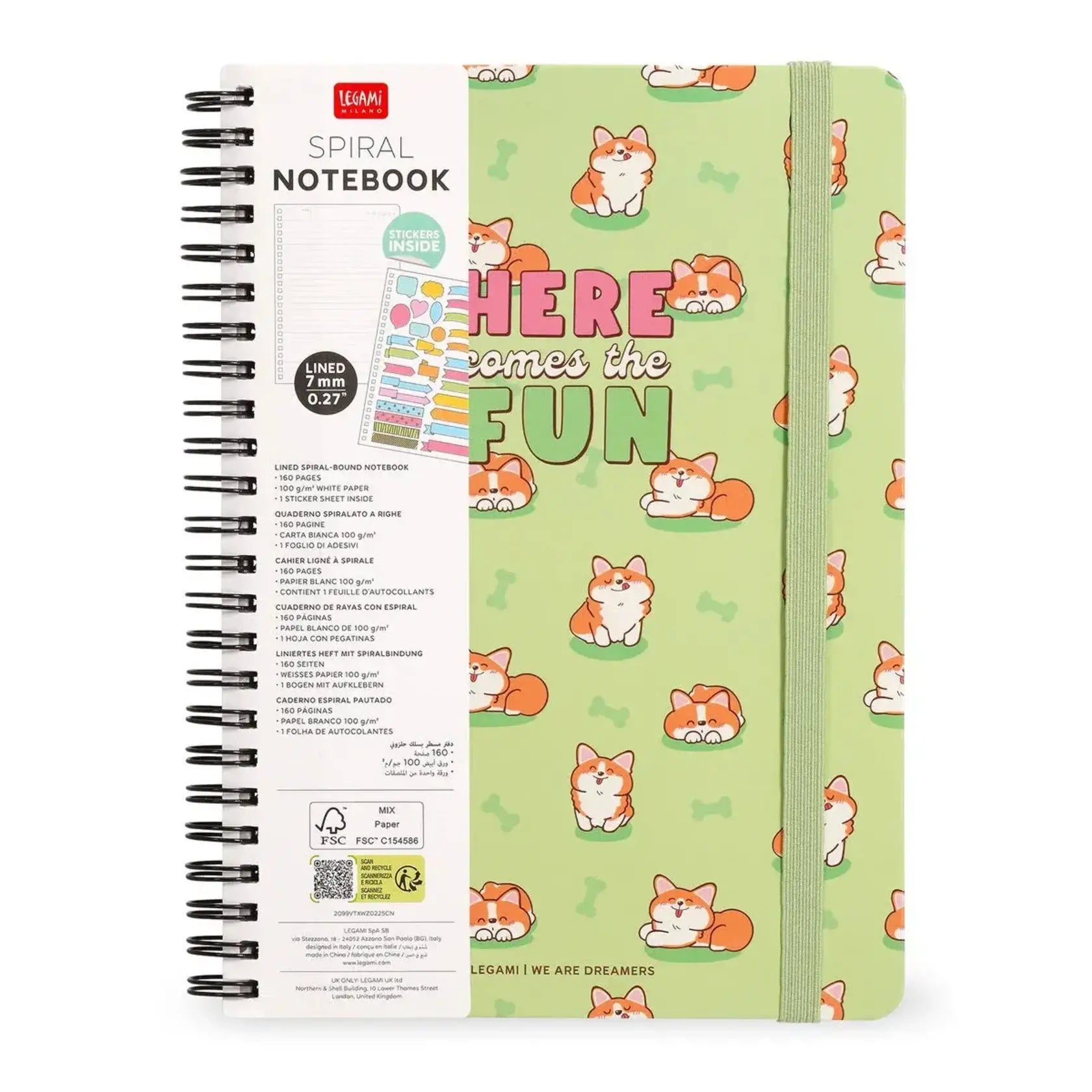 Cahier ligné à spirale A4 5