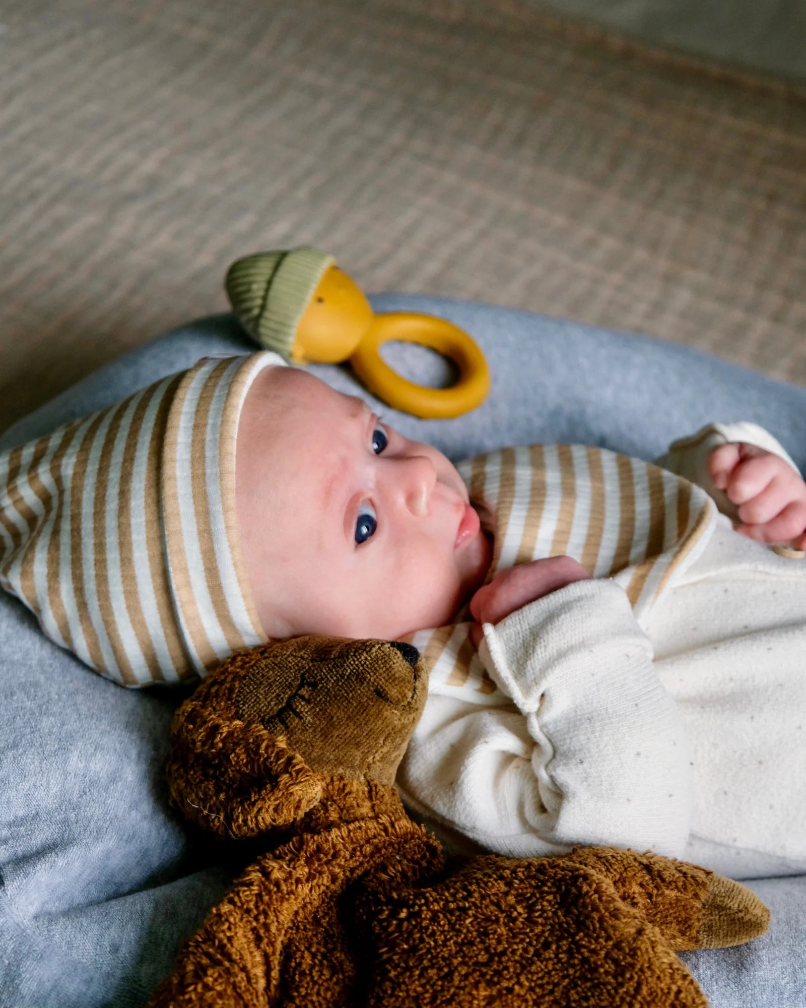 Bonnet de naissance en jersey 4