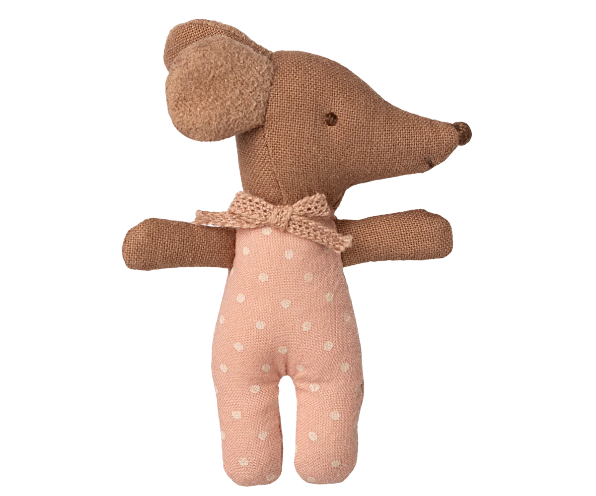 Maileg :  Souris bébé "Sleepy wakey" dans sa boîte - Rose 2